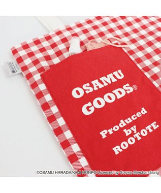 ROOTOTE 4722【オサムグッズ】OSAMU GOODS(R)×ROOTOTE トール・フラット 03：チェックレッド