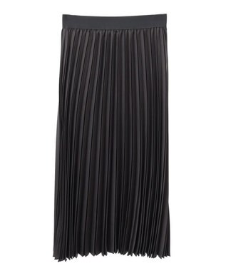 Green Parks 微光沢　プリーツスカート Dark Gray