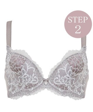 BRADELIS New York 【BRADELIS New York/ 育乳補整ブラ・STEP2 寄せる】ナオミステップ2ブラ25A1 補正下着 ブラジャー 谷間メイク モーヴグレー