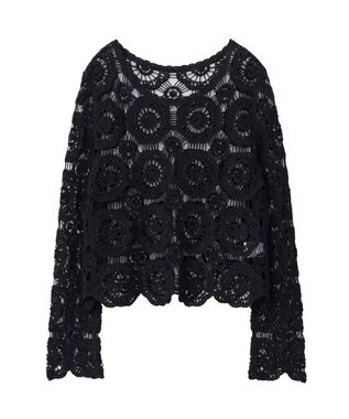 Green Parks ・ＳＵＧＡＲ　ＳＰＯＯＮ　クロシェフラワープルオーバー Black