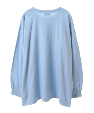 earth music&ecology いいことワードロゴＴシャツ Blue