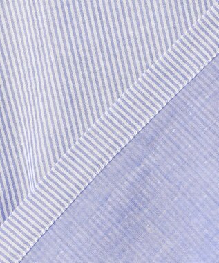 自由区 【WEB限定】オーガニックコットンパジャマ ブルーストライプ×イエロー