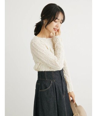 Green Parks ・ＲＡＹ　ＣＡＳＳＩＮ　フクレジャカードプルオーバー Ivory