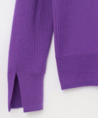 GRACE CONTINENTAL メリノウールリブトップ パープル