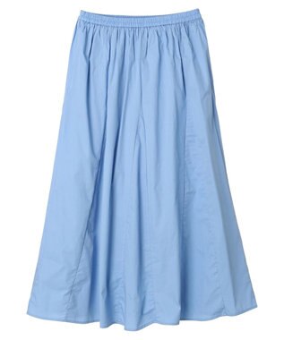 earth music&ecology ポプリンフレアスカート Light Blue