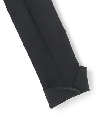 ICB 【洗える】コットンコンプレッシャー ノーカラージャケット ブラック系