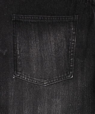 WEGO シルバープリントバギーフレアデニム デニムブラック