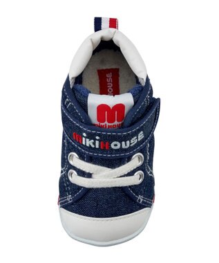 MIKI HOUSE HOT BISCUITS 【ミキハウス】【11.5-13.5cm】 ファーストベビーシューズ インディゴブルー