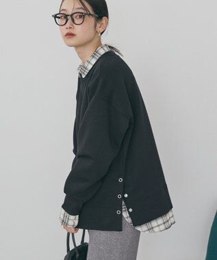 AMERICAN HOLIC サイドドットポンチプルオーバー Black