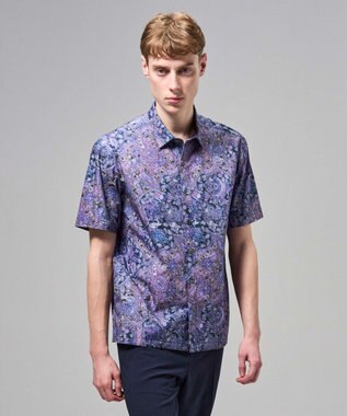 JOSEPH HOMME 【新柄】エスニカルプリント　半袖レギュラーカラーシャツ ライラック系5