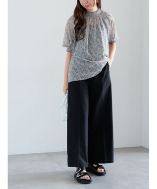 Te chichi パターンアソートシャーリングブラウス ブラック