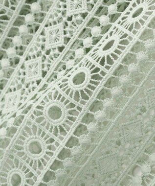 AMERICAN HOLIC 【先行予約】幾何学レースフードシャツ Light Green