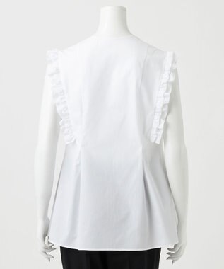 23区 L 【R(アール)】THOMAS MASON フリル ノースリーブブラウス ホワイト系
