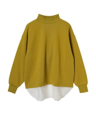 Green Parks 裏起毛ドッキングチュニック Yellow