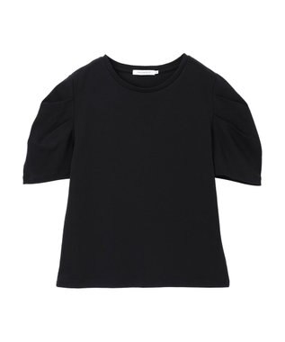 AMERICAN HOLIC 接触冷感タックスリーブ５分袖カットプルオーバー Black