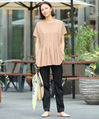 自由区 【接触冷感・吸湿・速乾・XXSサイズあり】COOLMAX テーパードパンツ ブラック系