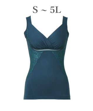 BRADELIS New York 【BRADELIS NewYork peace】綿混キャッチャーカップレースブラキャミ24 ノンワイヤー 補正 下着 ボディスーツ カップ付き ブラトップ