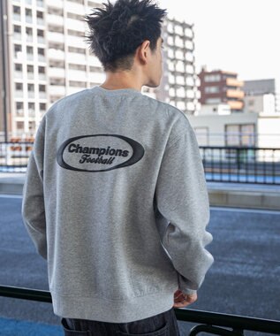 WEGO 【ユニセックス着用ITEM/裏起毛/SMLサイズ展開】リラックスフィットゲームロゴプルオーバー 杢グレー