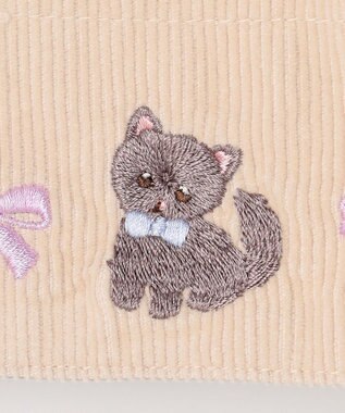 ANY KIDS ネコ刺繍 コーデュロイ ショートパンツ ベージュ