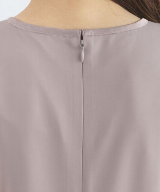 Tiaclasse L 【セレモニー・XSサイズ(5号)追加・新色追加・洗える】キーネックフレアワンピース モカ