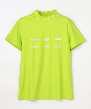 PW CIRCULUS 【WOMEN】メッシュコンビ モックネック  ゴルフウェア レディース ライトグリーン系