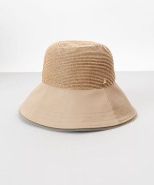 AURORA 【 LANVIN en Bleu （ランバン オン ブルー）】天然ブレードｘサテン布帛クロッシェハット