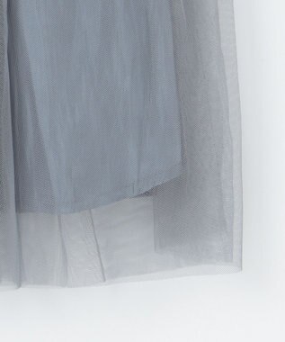 ANY 【ウエストゴム】シャイニーチュールスカート ライトブルー