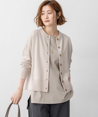【見上愛さん着用/STORY掲載】ピュアカシミヤ クルーネック カーディガン