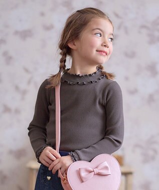 ANY KIDS バックリボン カットソー ブラウン