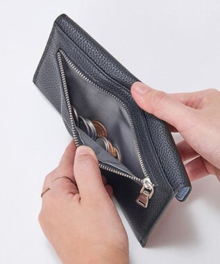 TOPKAPI 【Breath TOPKAPI】DUAL デュアル シュリンクレザー バイカラー 長財布　薄型 / 軽量 ブラック