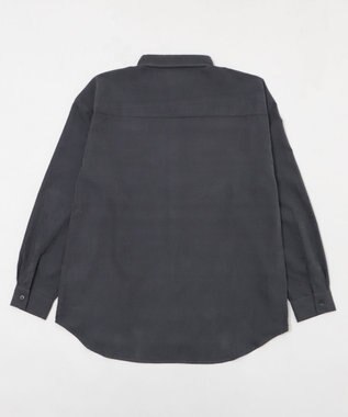 WEGO 【ユニセックス着用ITEM】フィブリルワンポイントBIGシャツ（長袖） ブラック中濃色