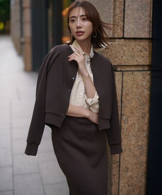 23区 S 【滝沢眞規子さん着用/VERY掲載】CANCLINI ベーシック シャツ ブラウンストライプ