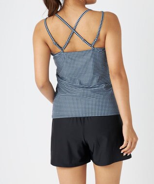 OP／FILA 【ocean pacific】モックネックラッシュガード付き 水着5点セット チェック