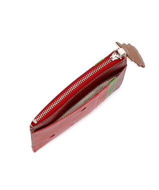 IBIZA フルータス　やぎ革　マルチケース（イチゴ） 赤