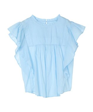 earth music&ecology コットンボイルフリルブラウス Sax