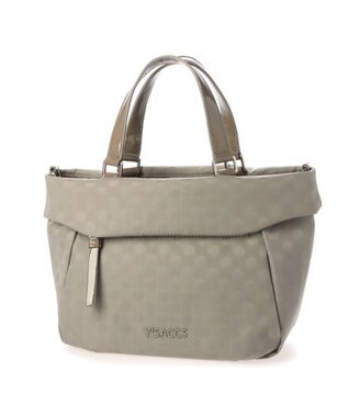 Y'SACCS PolkaDots口折れミニトート グレージュ