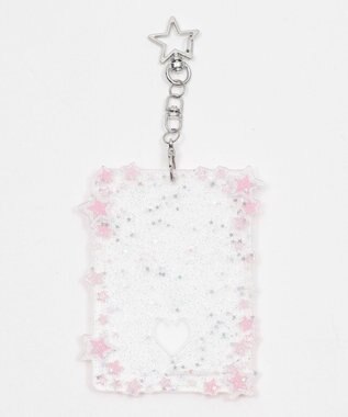 WEGO 【痛バ＆推し活】キラキラスターカードホルダーキーホルダー ライトピンク