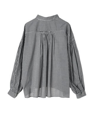 AMERICAN HOLIC ＵＶカット／接触冷感ギャザースリーブブラウス　 Gingham Check