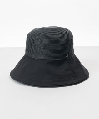 AURORA 【 LANVIN en Bleu （ランバン オン ブルー）】天然ブレードｘサテン布帛クロッシェハット ブラック