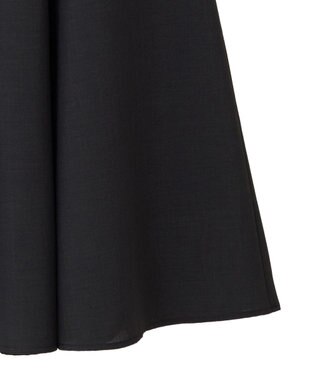 earth music&ecology シアーバックレースアップフレアスカート Black