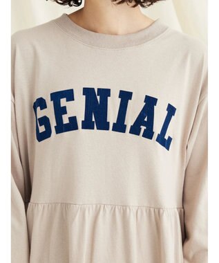 CRAFT STANDARD BOUTIQUE ウ゛ィンテージ風天竺　フロッキークラックＰＴ　ＯＰ　 Gray Beige