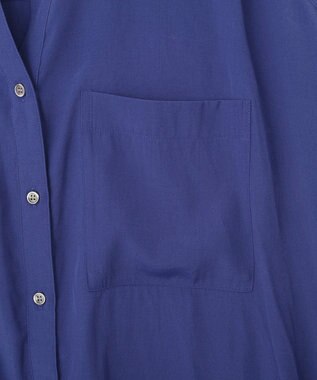YECCA VECCA 【セットアップ可能】ポケットスキッパーシャツ Blue