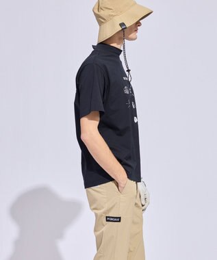 PW CIRCULUS 【MEN】9モチーフモックネック ゴルフ ブラック系