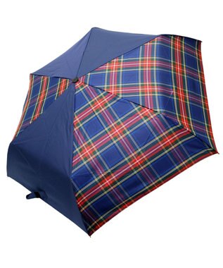  【UVカット90%以上】【数量限定】レディース向け  晴雨兼用折傘 53cm NVY-CHK T1254