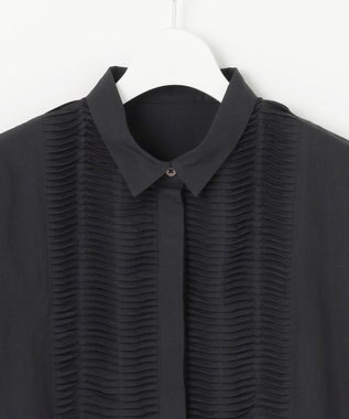 23区 【Indian Factory】コットンポプリン タックディテール シャツ ブラック