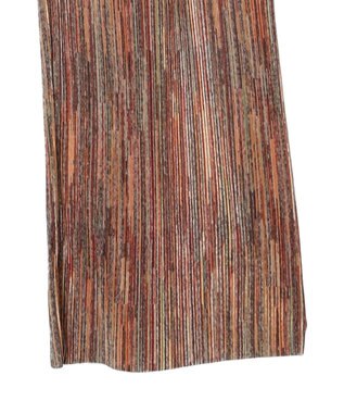 Green Parks セルフカットプリーツワイドパンツ Stripe Brown