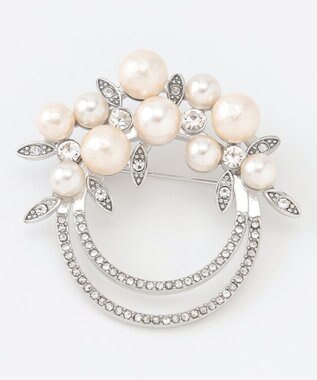 J.PRESS LADIES リースブーケ ブローチ シルバー系