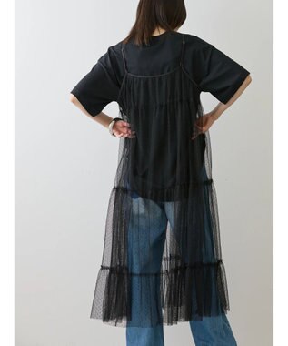 AMERICAN HOLIC チュールキャミワンピース Black