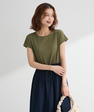 Green Parks ・ＳＵＧＡＲ　ＳＰＯＯＮフレンチリブドッキングワンヒ Khaki