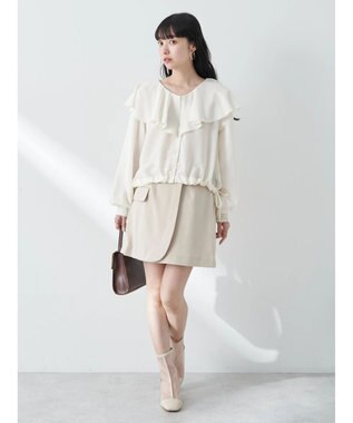 earth music&ecology ラップミニスカート Light Beige